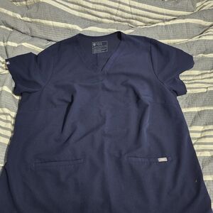 Navy Blue Scrub Top